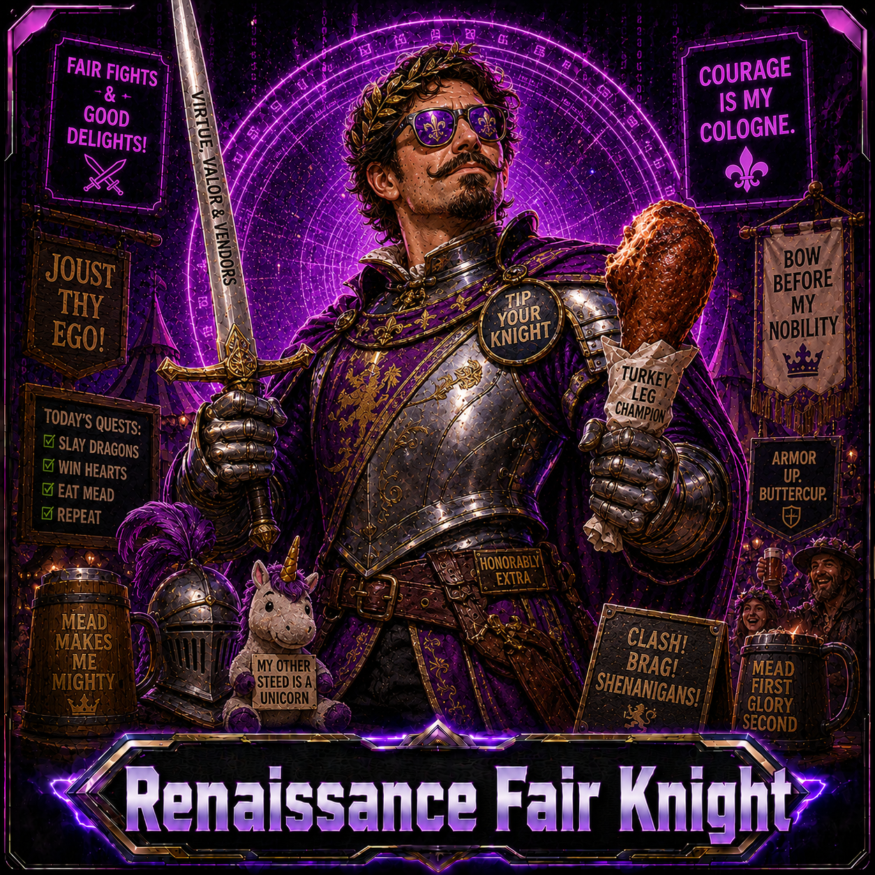Renaissance Fair Knight opponent portrait