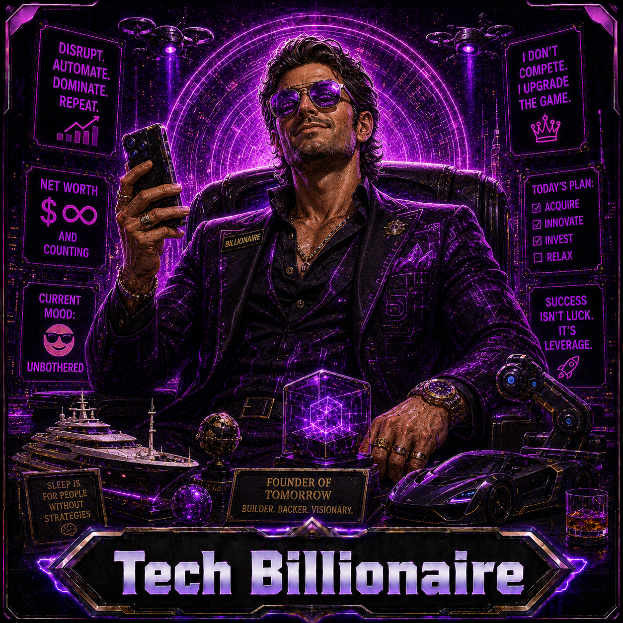 Tech Billionaire opponent portrait