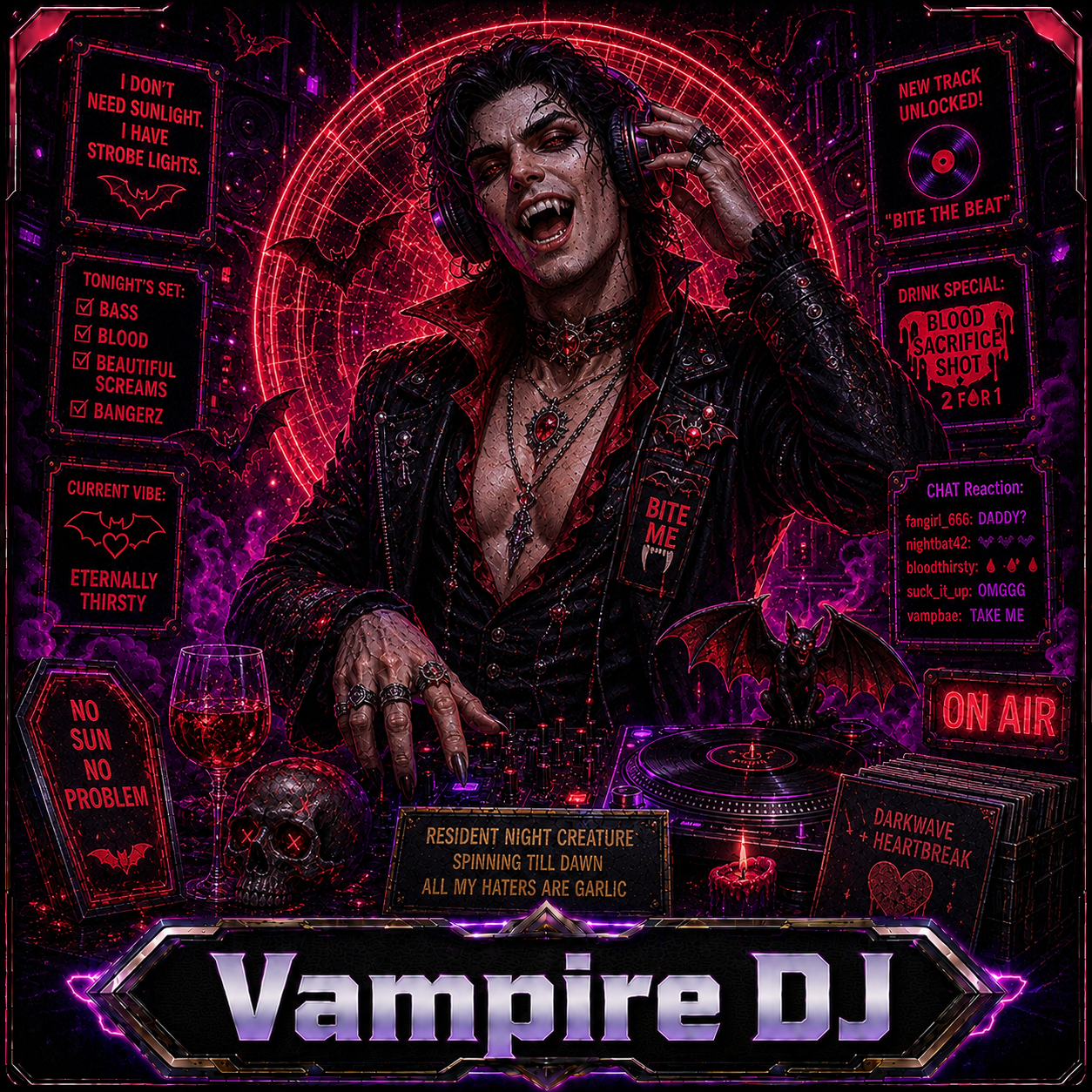 Vampire DJ opponent portrait